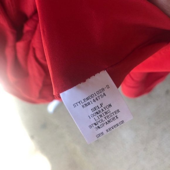 Davi & Dani Detailed Lace Vintage Dress Red - Picture 11 of 11